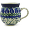 Polish Pottery Bubble Mug 12oz Blue Alpine