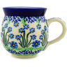 Polish Pottery Bubble Mug 12oz Blue April Showers