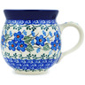 Polish Pottery Bubble Mug 12oz Blue Blossom