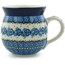Polish Pottery Bubble Mug 12oz Blue Bud Sea