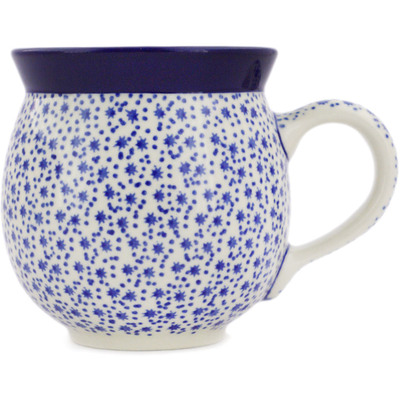 Polish Pottery Bubble Mug 12oz Blue Burst