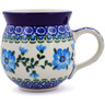 Polish Pottery Bubble Mug 12oz Blue Buttercup