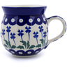 Polish Pottery Bubble Mug 12oz Blue Clover Peacock