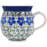 Polish Pottery Bubble Mug 12oz Blue Dogwood