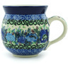 Polish Pottery Bubble Mug 12oz Blue Meadow UNIKAT