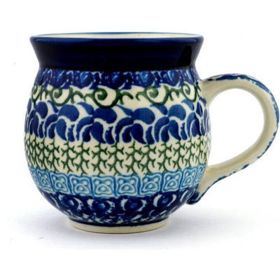 Polish Pottery Bubble Mug 12oz Blue Passion