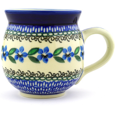 Polish Pottery Bubble Mug 12oz Blue Rolf Fiedler