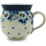 Polish Pottery Bubble Mug 12oz Blue Spring