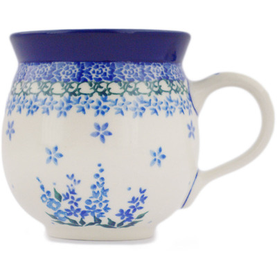 Polish Pottery Bubble Mug 12oz Bluebonnet Cluster