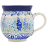 Polish Pottery Bubble Mug 12oz Bluebonnets Forever UNIKAT