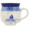 Polish Pottery Bubble Mug 12oz Boat-iful