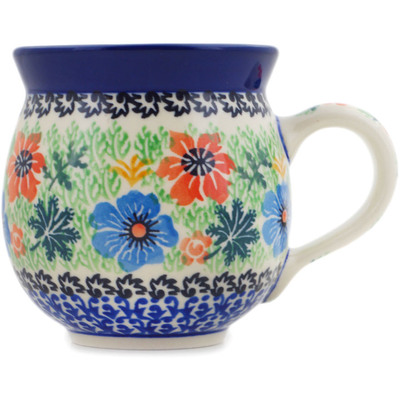 Polish Pottery Bubble Mug 12oz Breeze In The Garden UNIKAT