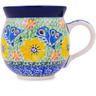 Polish Pottery Bubble Mug 12oz Butterfly Frenzy UNIKAT