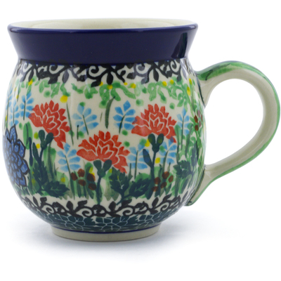 Polish Pottery Bubble Mug 12oz Butterfly Mum UNIKAT