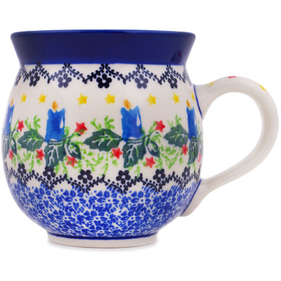 Polish Pottery Bubble Mug 12oz Candlelight UNIKAT