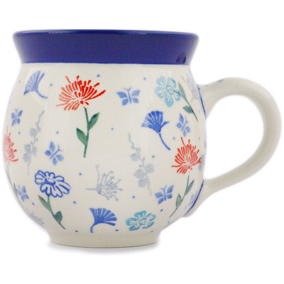 Polish Pottery Bubble Mug 12oz Cheerful Blooms
