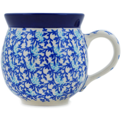 Polish Pottery Bubble Mug 12oz Cobalt Forest
