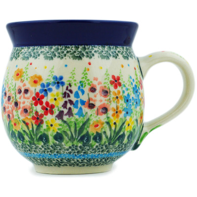 Polish Pottery Bubble Mug 12oz Colors Of The Wind UNIKAT