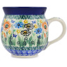 Polish Pottery Bubble Mug 12oz Daisies And Delight UNIKAT