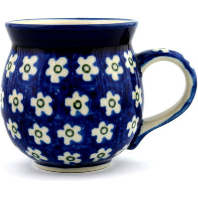 Polish Pottery Bubble Mug 12oz Daisy Patch