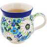 Polish Pottery Bubble Mug 12oz Daisy Valley UNIKAT