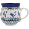 Polish Pottery Bubble Mug 12oz Dancing Fish