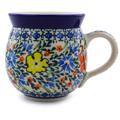 Polish Pottery Bubble Mug 12oz Daylight Garden UNIKAT