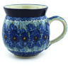 Polish Pottery Bubble Mug 12oz Deep Winter UNIKAT