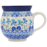Polish Pottery Bubble Mug 12oz Delightful Pansy