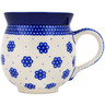 Polish Pottery Bubble Mug 12oz Drawing Daisies UNIKAT
