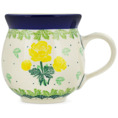 Polish Pottery Bubble Mug 12oz Evening Rose