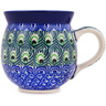 Polish Pottery Bubble Mug 12oz Feathery Illusion UNIKAT