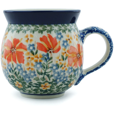 Polish Pottery Bubble Mug 12oz Fire Patch UNIKAT
