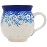 Polish Pottery Bubble Mug 12oz Floral Animation UNIKAT