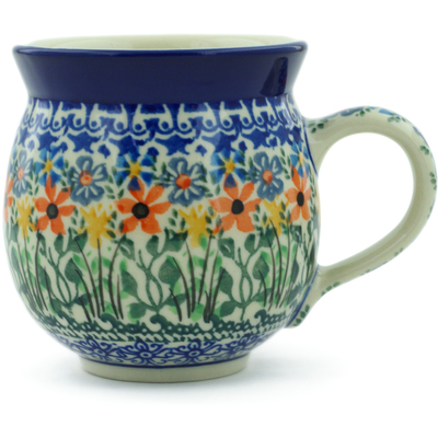 Polish Pottery Bubble Mug 12oz Floral Delight UNIKAT