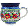 Polish Pottery Bubble Mug 12oz Flourishing Flowers