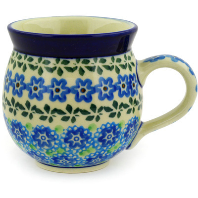 Polish Pottery Bubble Mug 12oz Flower Power