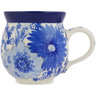 Polish Pottery Bubble Mug 12oz Flowers In The Sky UNIKAT