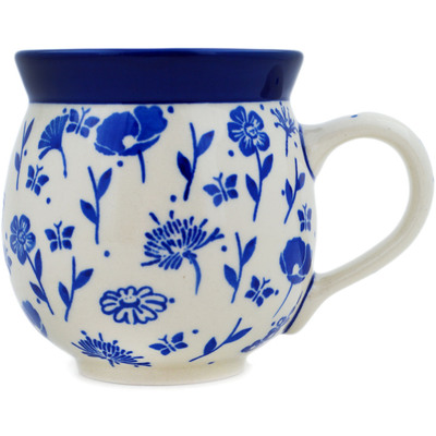 Polish Pottery Bubble Mug 12oz Flowers In The Wind