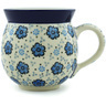 Polish Pottery Bubble Mug 12oz Flowing Blues