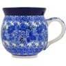 Polish Pottery Bubble Mug 12oz Frosted Bouquet UNIKAT