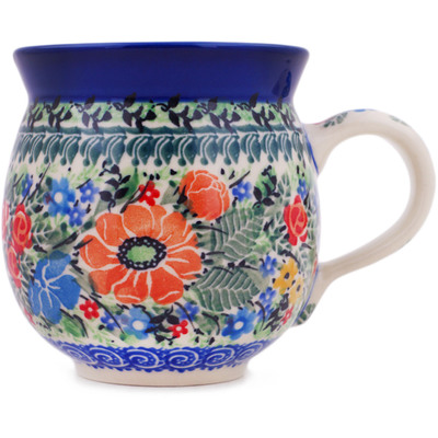 Polish Pottery Bubble Mug 12oz Garden Of Happiness UNIKAT