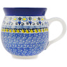 Polish Pottery Bubble Mug 12oz Glorious Daisy Blue