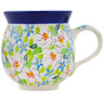 Polish Pottery Bubble Mug 12oz Green With Envy UNIKAT