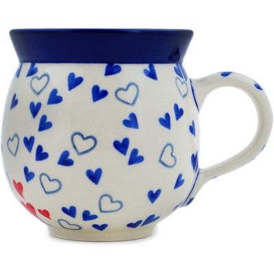 Polish Pottery Bubble Mug 12oz Heart Full