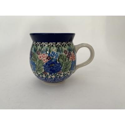 Polish Pottery Bubble Mug 12oz Hidden Meadow UNIKAT