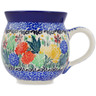 Polish Pottery Bubble Mug 12oz Hidden Pines UNIKAT