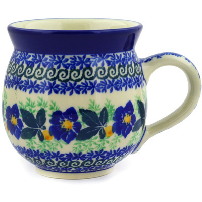 Polish Pottery Bubble Mug 12oz Infinity Flower