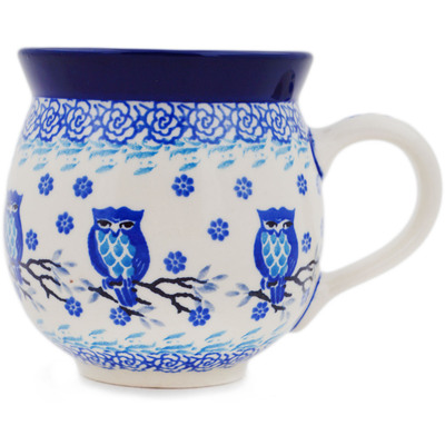 Polish Pottery Bubble Mug 12oz Life's A Hoot