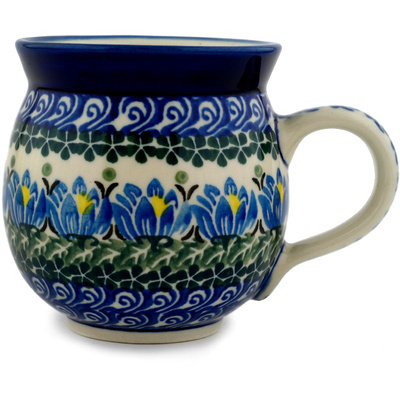 Polish Pottery Bubble Mug 12oz Lotus Blossom